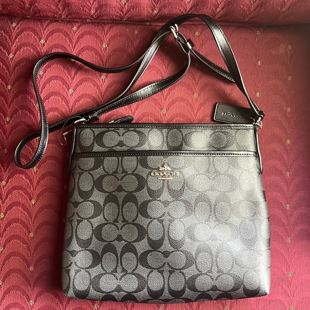 Coach signature black cross body